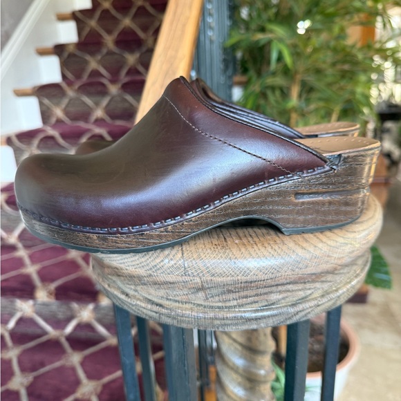 Dansko Rich Brown Leather Mules - Picture 8 of 16